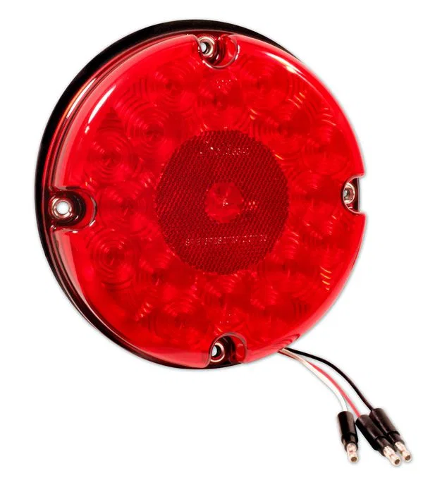53422 – GROTE PERLUX Tail Light Assembly, LED Red Lens Black Backing Clear Single